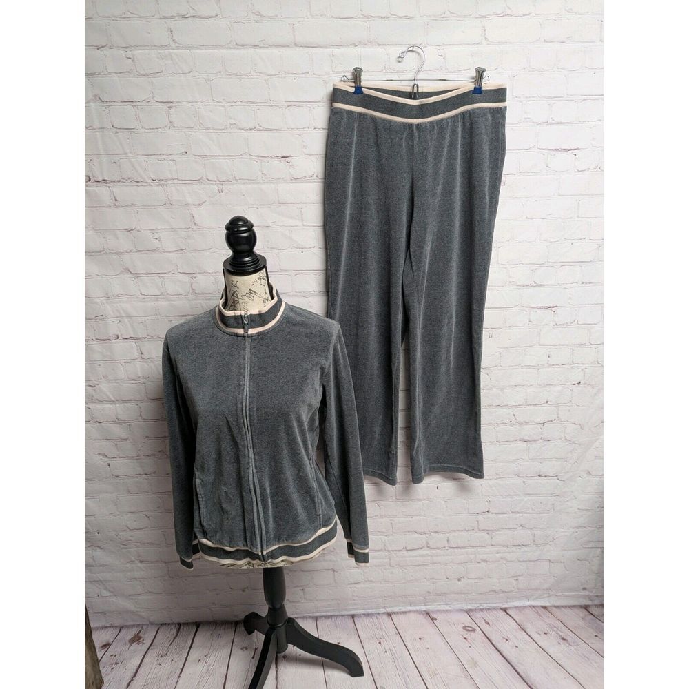 New York Laundry '90 S Velour Stretch Tracksuit M/L EUC 1001